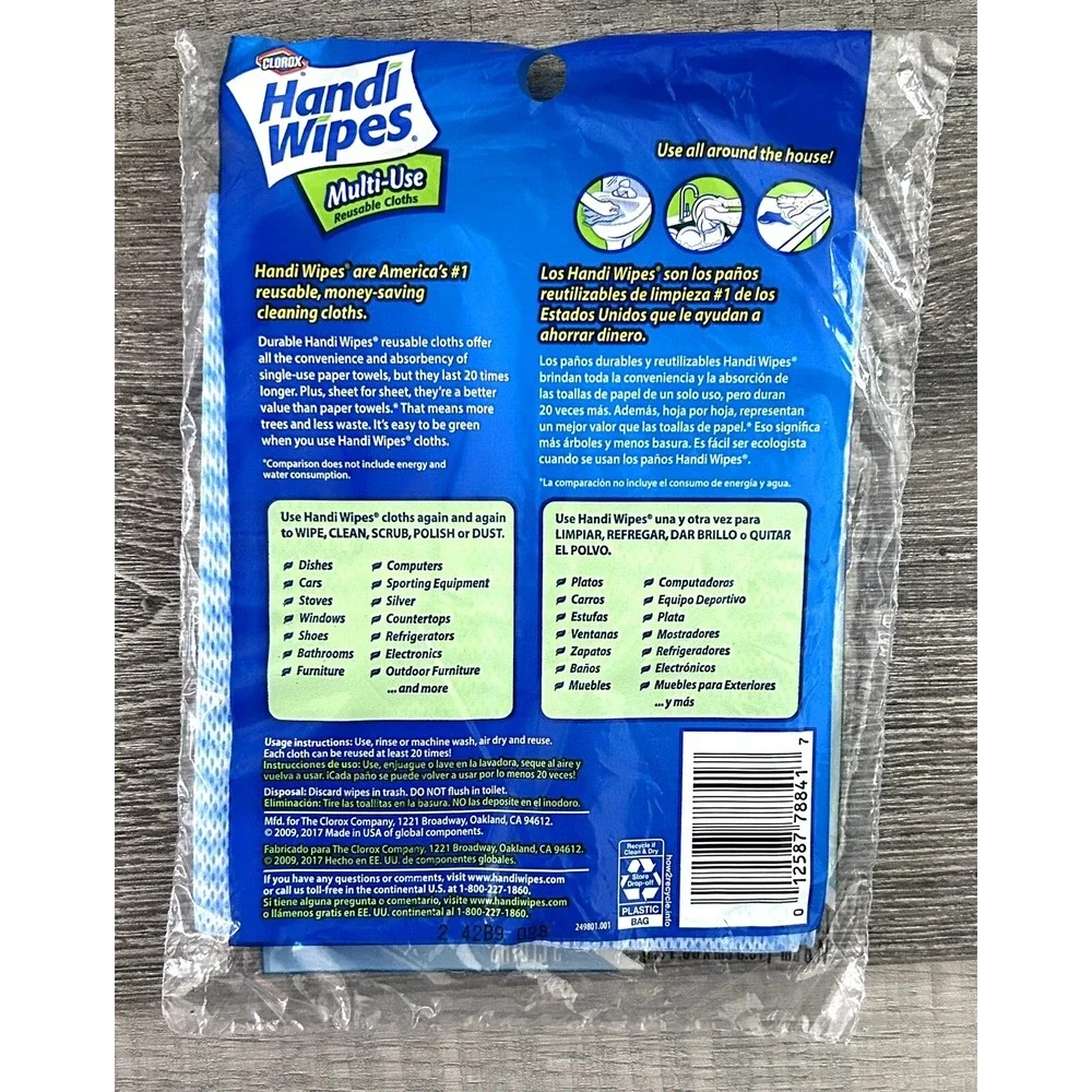 Clorox Handwipes Multipurpose Reusable Cloths Cleaning‎ Towels 5 Pack 15 Total